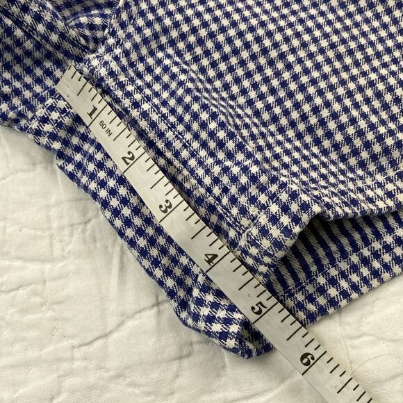 Vintage Tommy Hilfiger Blue Checkered High Waisted Cotton Shorts size 12 - Picture 8 of 8